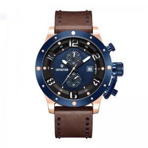 Expedition 6381 Rosegold Blue Brown Leather New MCLURBU1